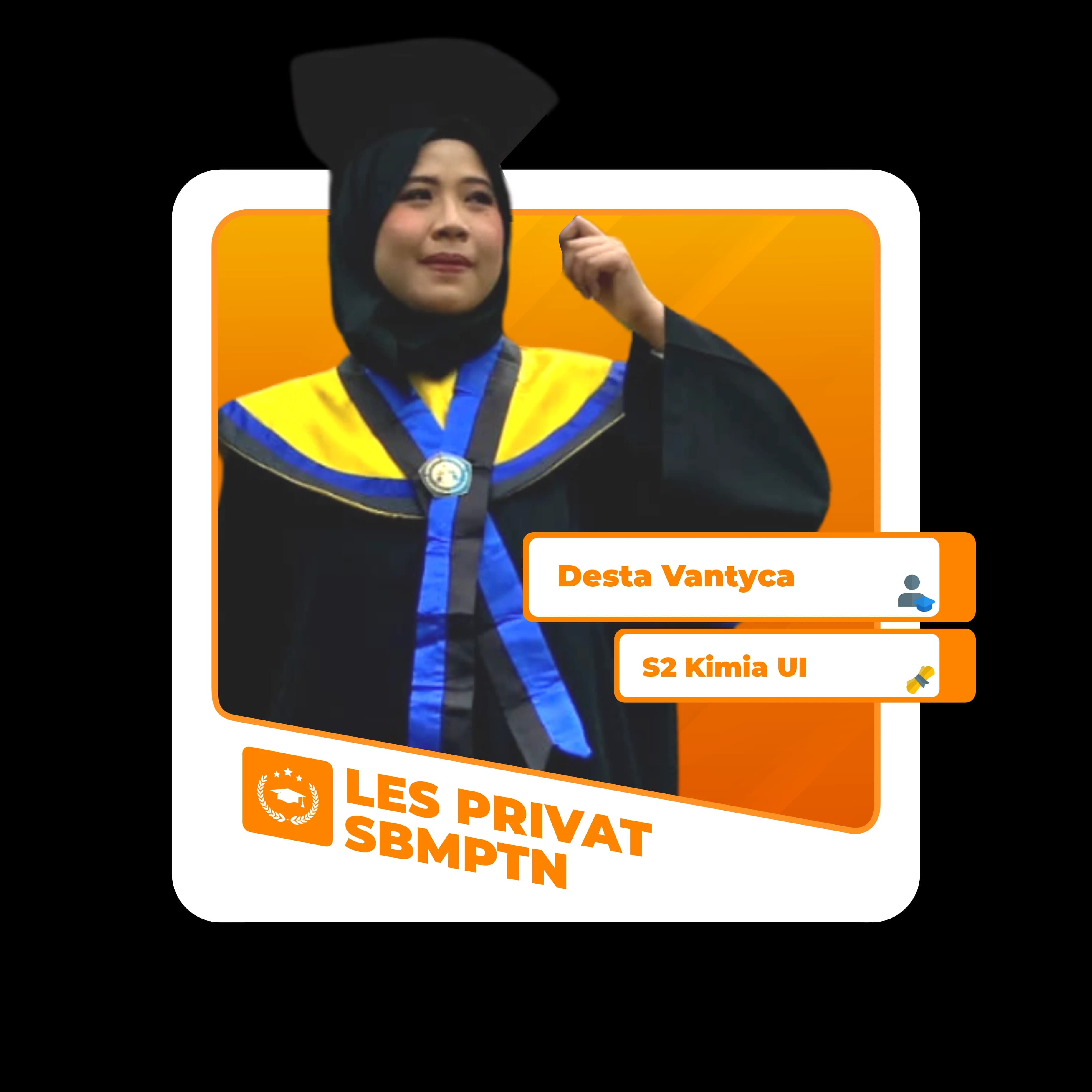 Tutor Descta Vancyta untuk program Bimbel & Les Privat UTBK, SIMAK UI, UTUL UGM. Guru Privat dari PTN Favorit.