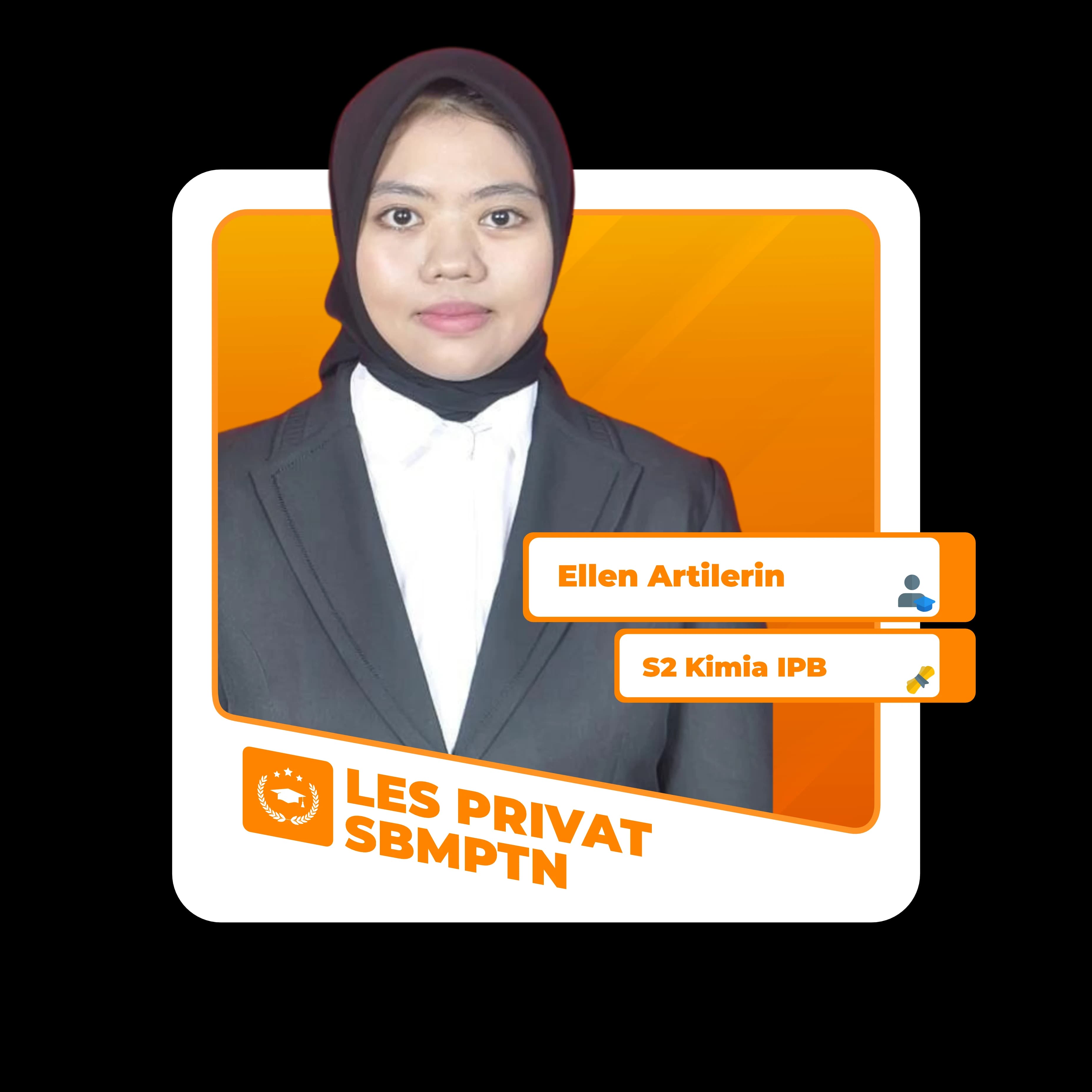 Tutor Ellen Artilerin untuk program Bimbel & Les Privat UTBK, SIMAK UI, UTUL UGM. Guru Privat dari PTN Favorit.